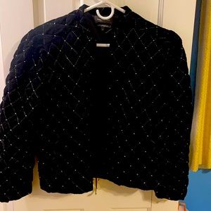 Somethingnavy velvet studded jacket XS